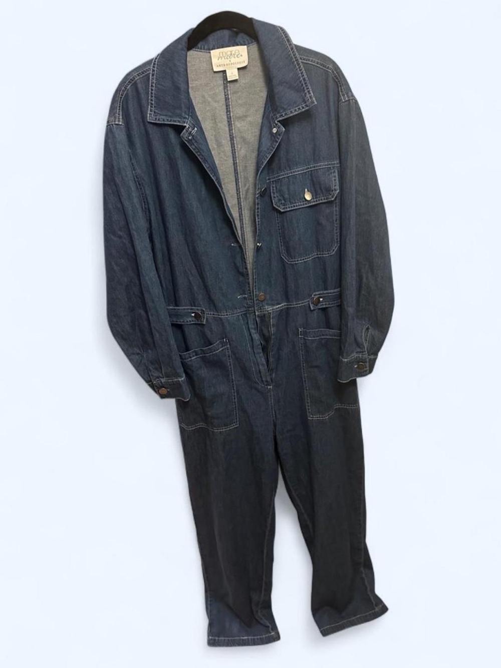 Anthropologie x Mare Mare Dark Blue Denim Jumpsuit Jacket